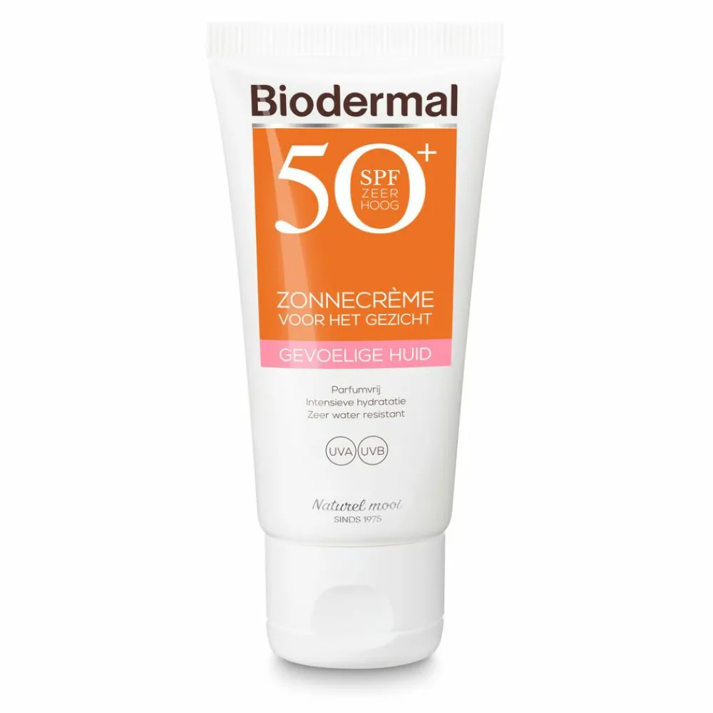 3x Gevoelige Huid Zonnecrème Gezicht SPF 50+ 50 ml^Biodermal Online