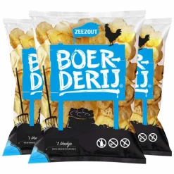 Snacks<Boerderij Chips 3x Zeezout 190 gr