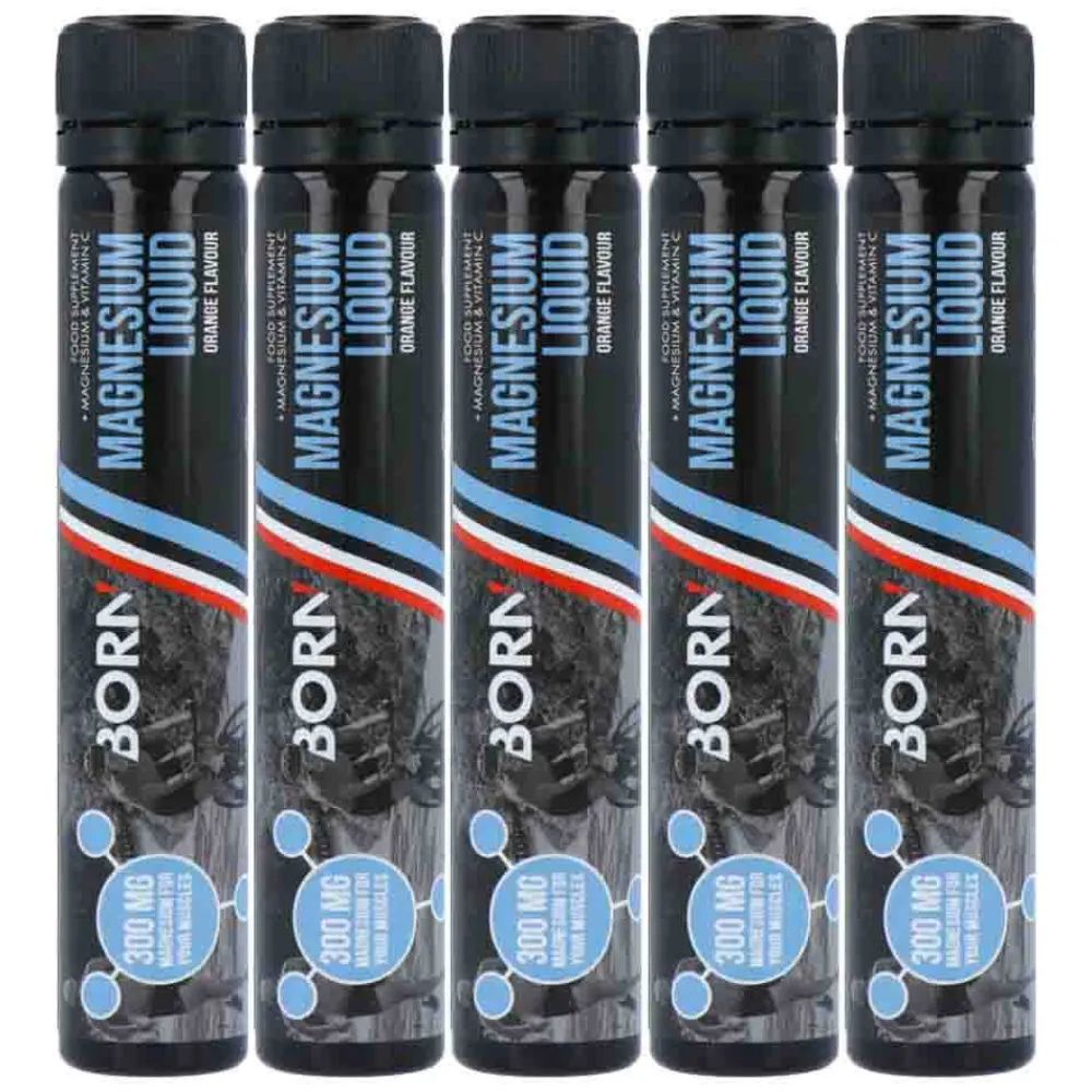 New 5x Ampul Magnesium Liquid Orange 25 ml Sportvoeding & Drank