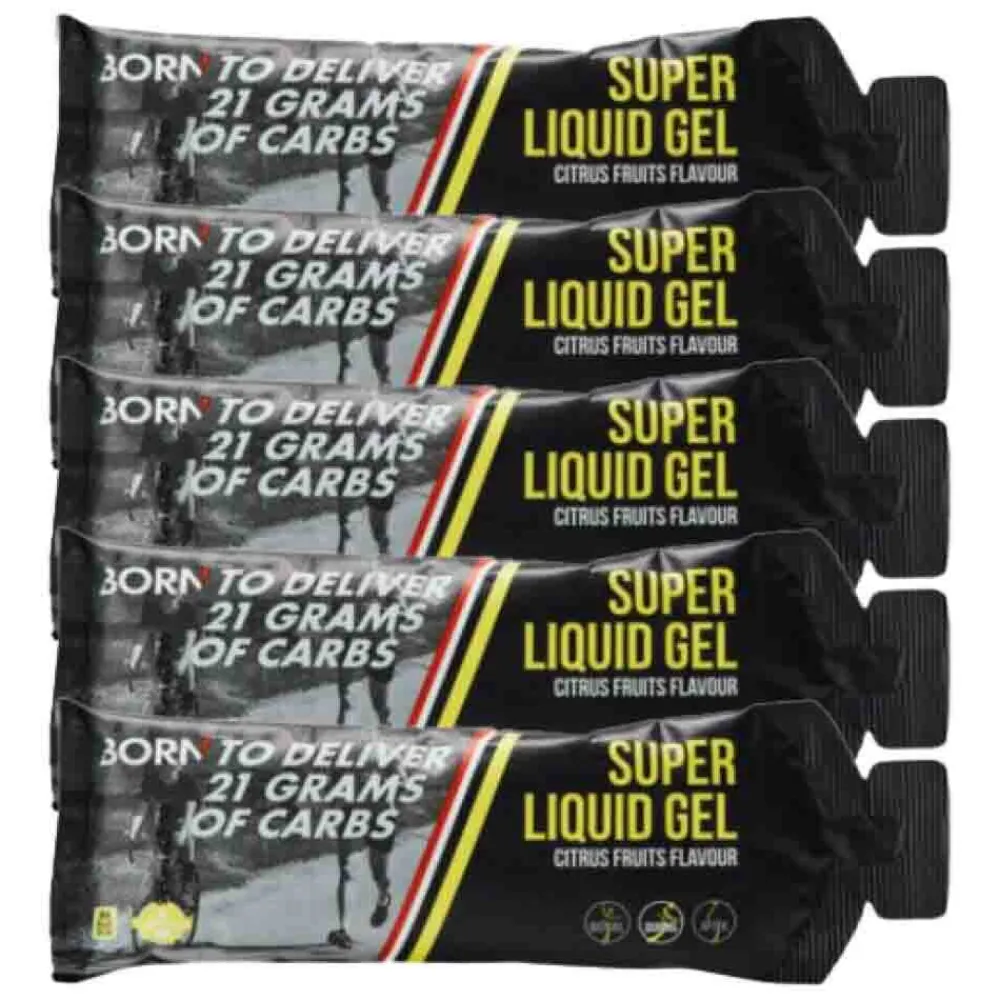 Sportvoeding & Drank<Born 5x Drinkgel Super Liquid Citrus 55 ml