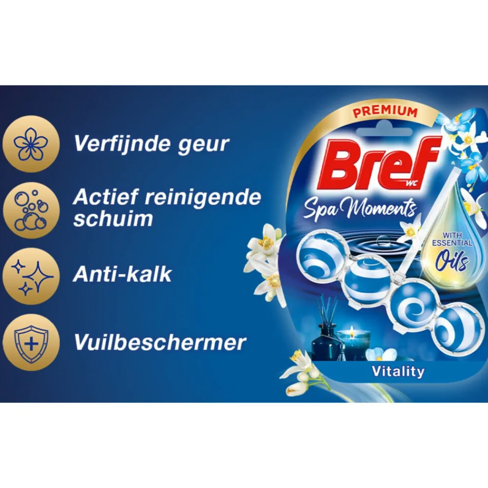 Toiletartikelen<Bref 10x Toiletblok Wellness Scents Vitality 2 stuks