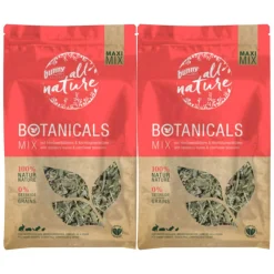 2x Botanicals Konijnensnack Frambozenblad & Korenbloem 400 gr^Bunny Nature Hot