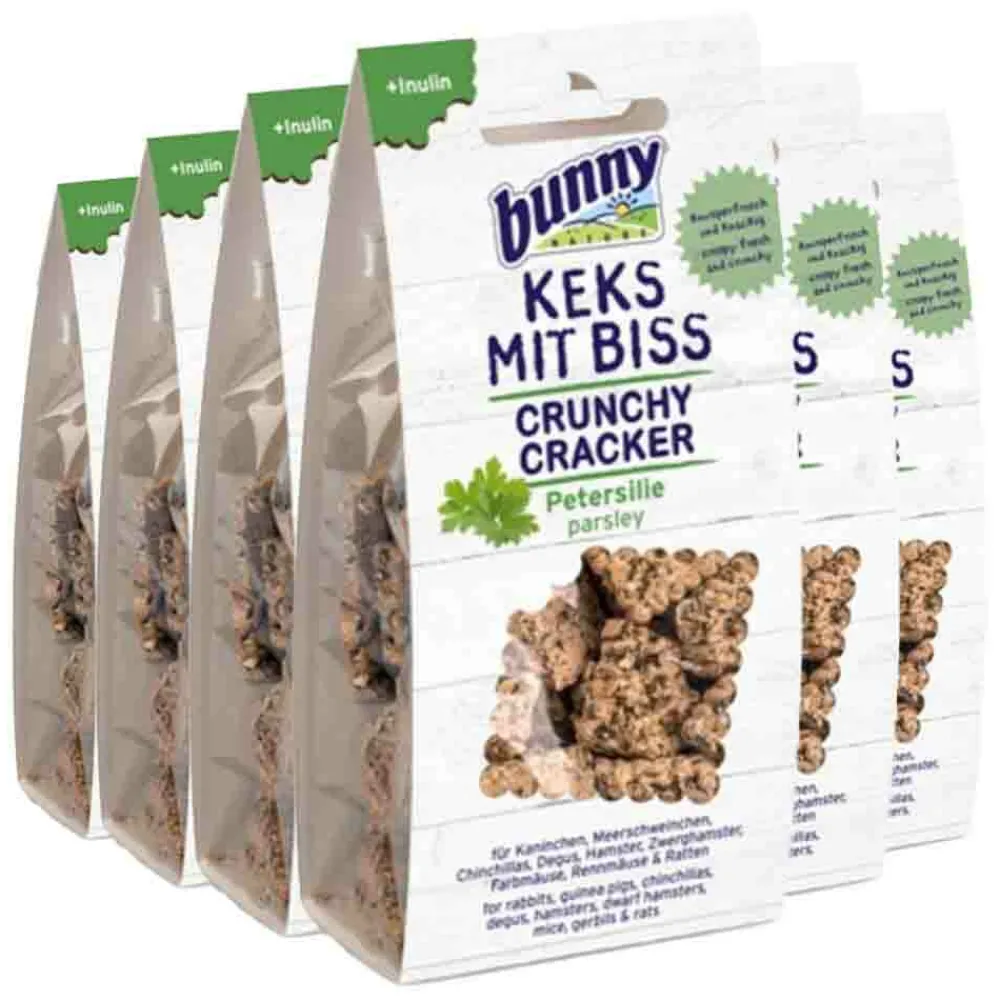 Snacks<Bunny Nature 6x Crunchy Cracker Peterselie 50 gr
