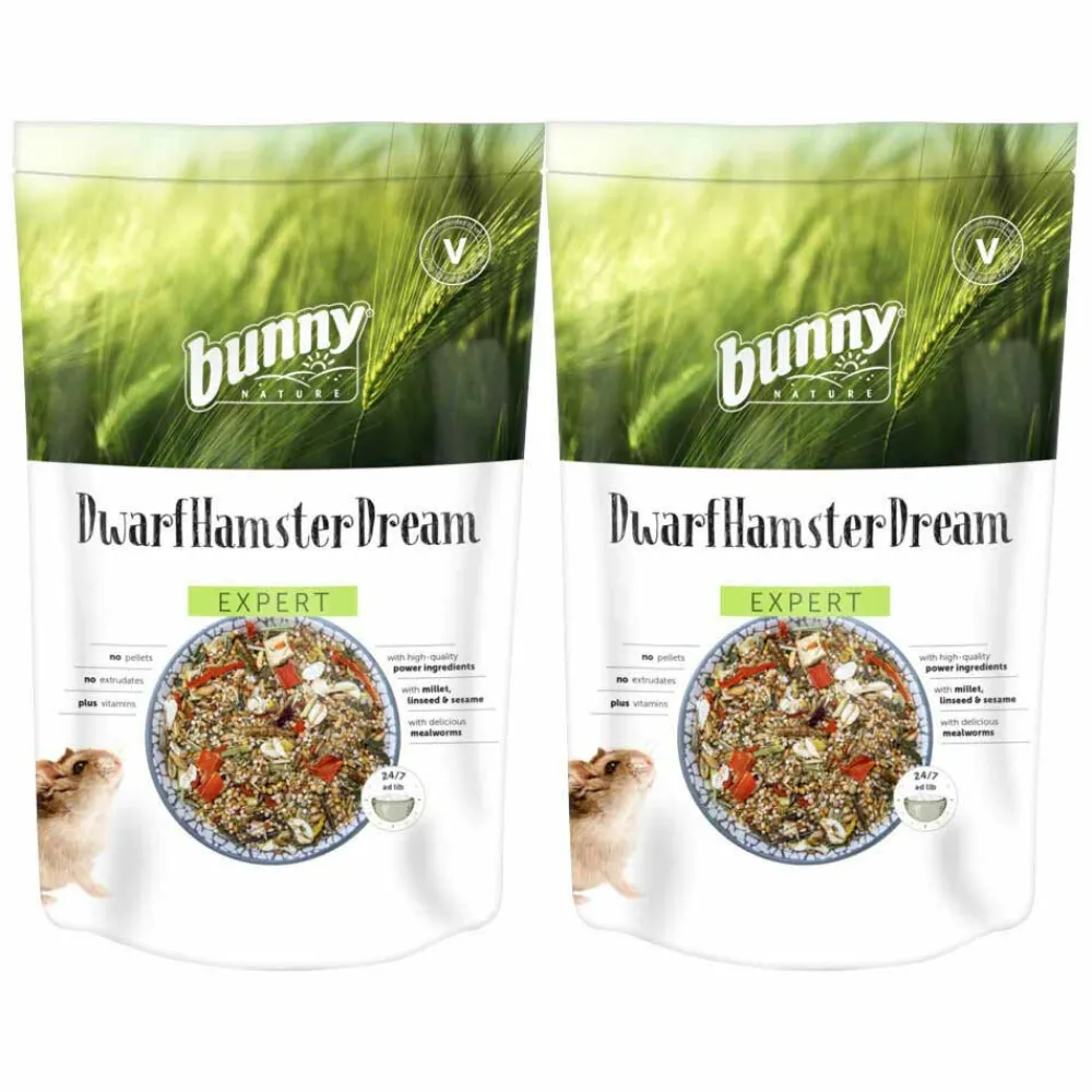 Droogvoer & Zaden<Bunny Nature 2x Dwerghamsterdroom Expert 500 gr