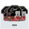 Hondenvoer<Cesar 14x Cuisine in Saus Kuipje Kalf en Kalkoen 150 gr