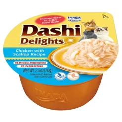 Kattenvoer<Ciao 6x Dashi Delights Kattenvoer Nat Chicken & Scallop 70 gr