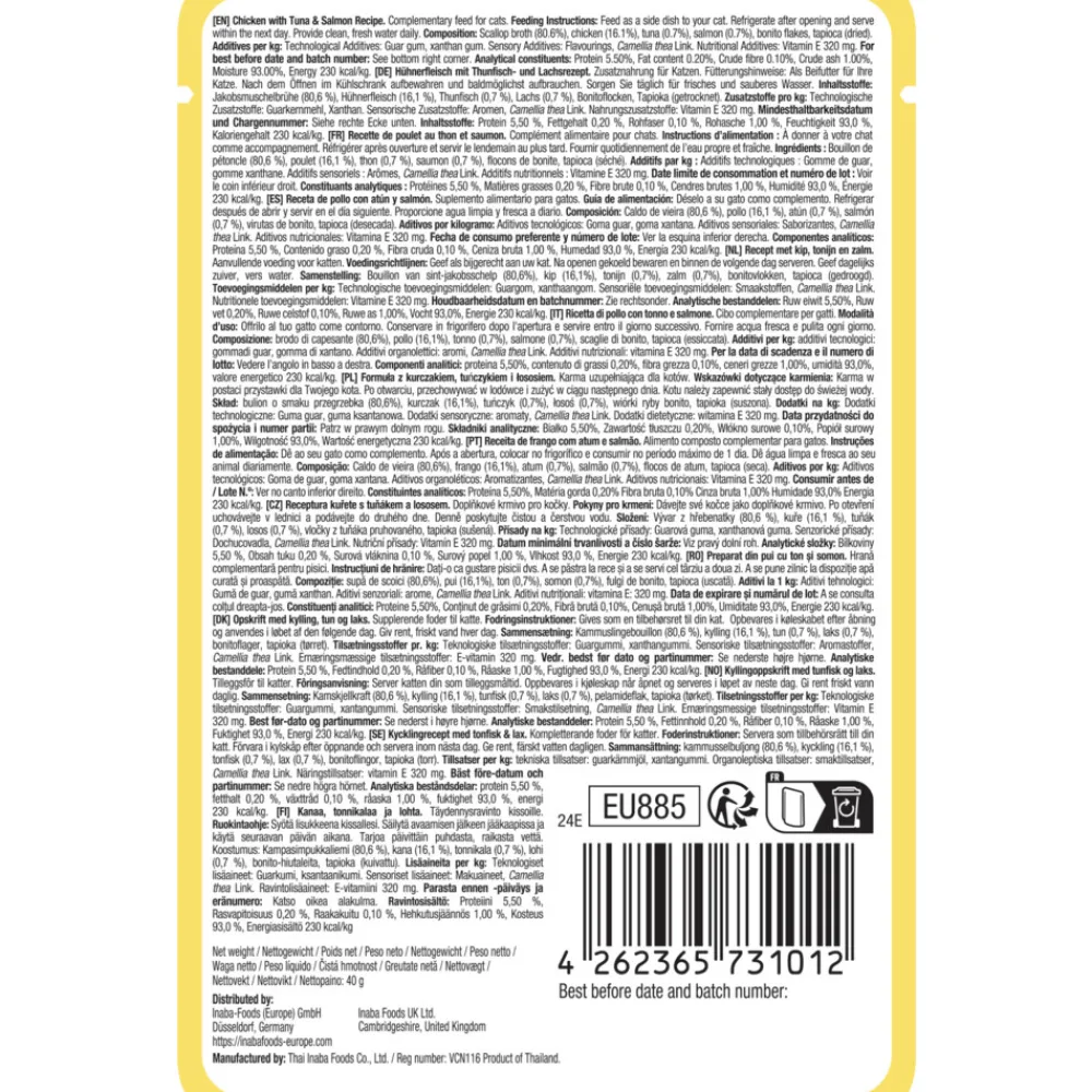 12x Dashi Delights Silky Broth Kattenvoer Nat Chicken & Tuna & Salmon 40 gr^Ciao