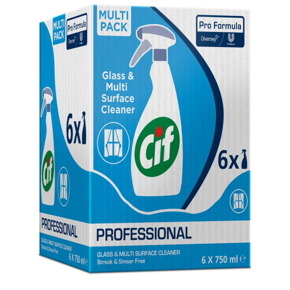 Badkamerartikelen<Cif Professional 6x Glas -en Interieurreiniger Pro Formula 750 ml
