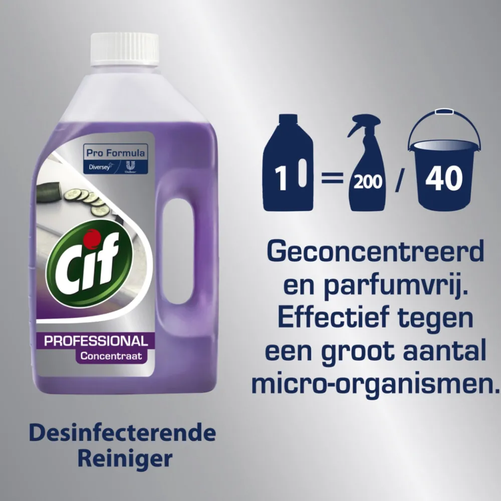 Outlet 6x 2-in-1 Desinfecterende Keukenreiniger Pro Formula 2 liter Keukenartikelen