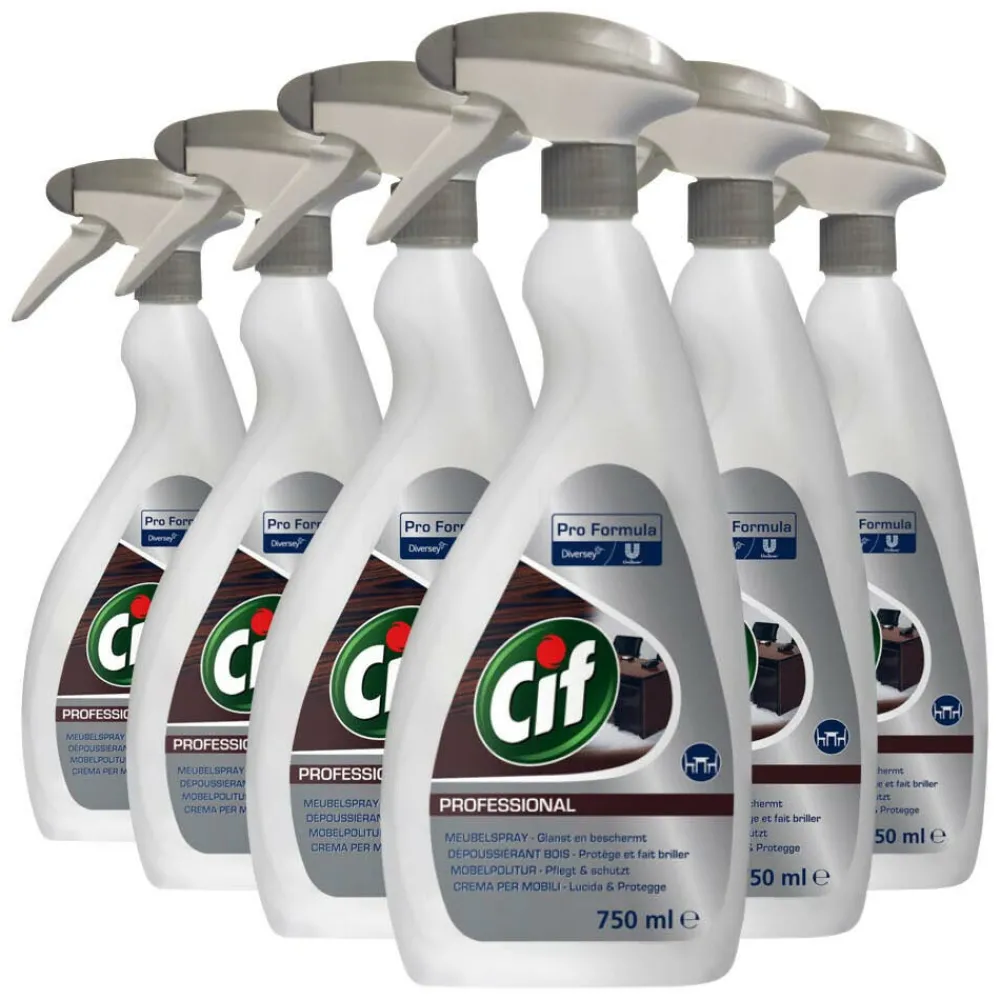 6x Meubelspray Pro Formula 750 ml^Cif Professional Discount