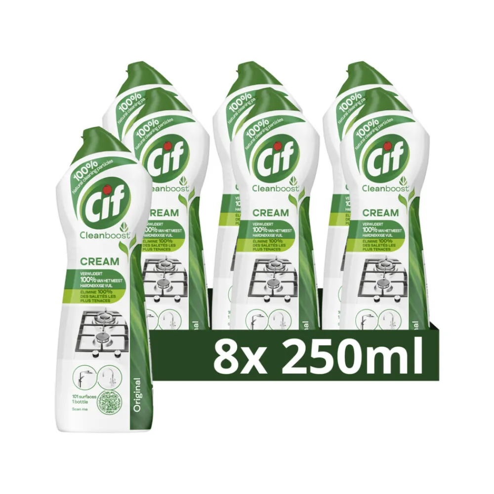 8x Schuurmiddel Cream Original 750 ml^Cif Outlet