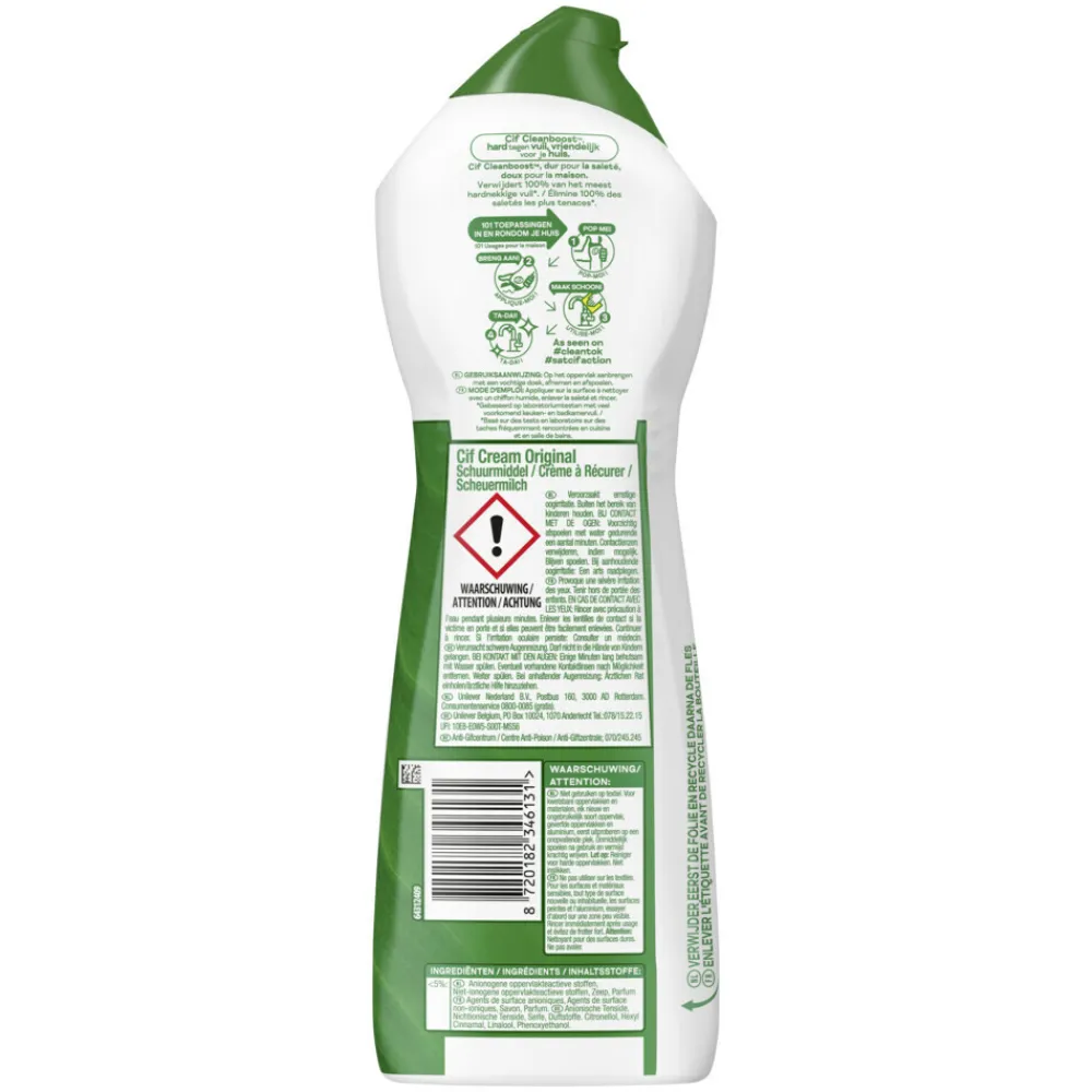 8x Schuurmiddel Cream Original 750 ml^Cif Outlet