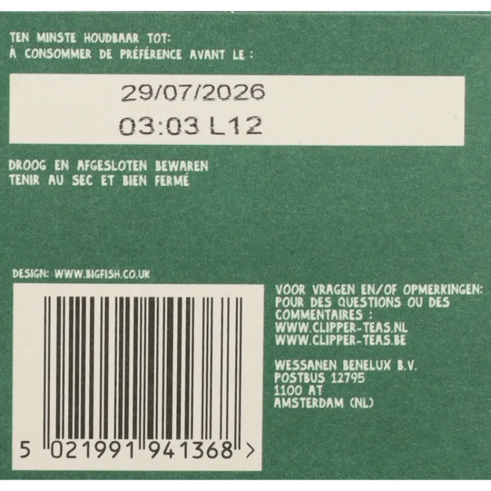 Sale 3x Thee Detox Green Tea 20 stuks Thee