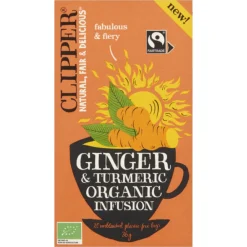 3x Thee Ginger & Tumeric 20 stuks^Clipper New
