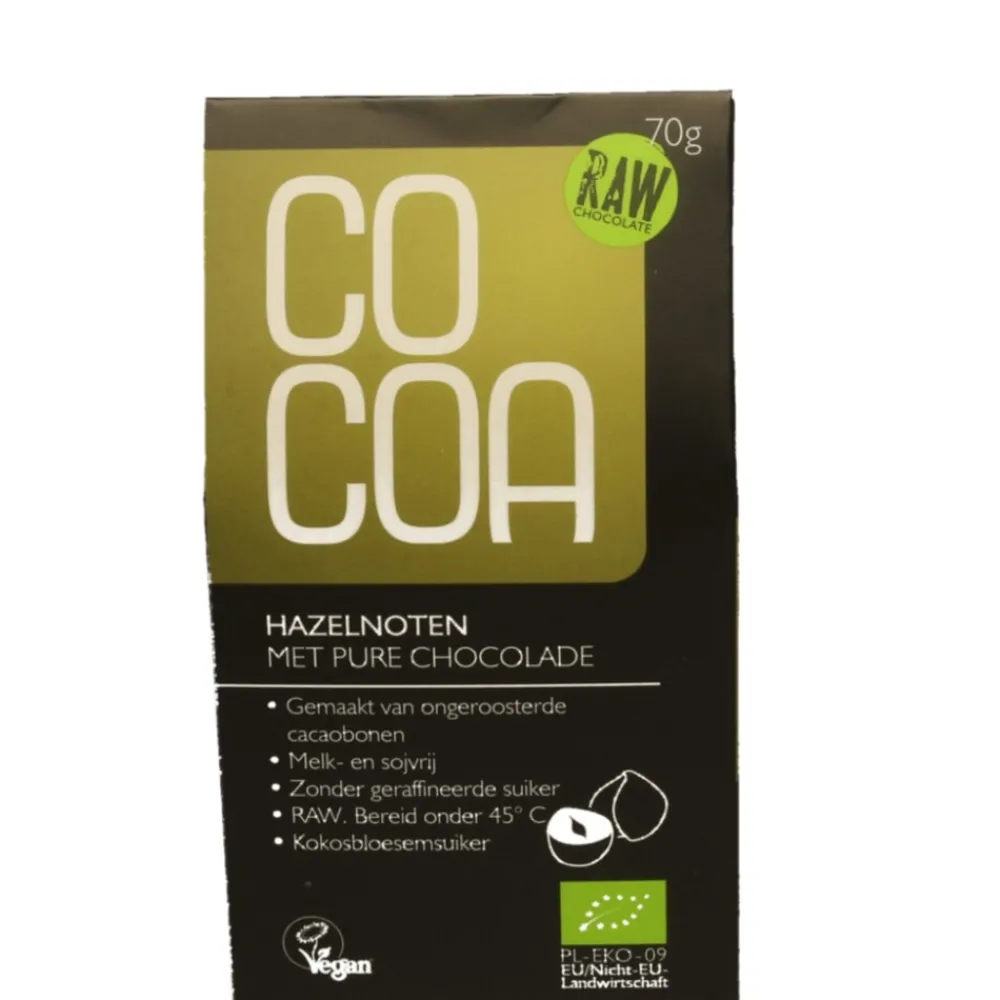 Chocolade|Glutenvrij<Cocoa 3x Ballen Raw Food Hazelnoot Bio 70 gr