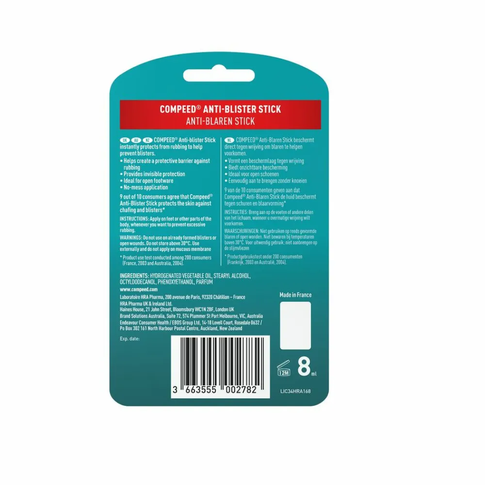 Pleisters|Voetverzorging<Compeed 2x Anti-Blaren Stick 8 mg