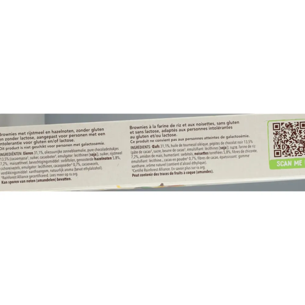 Glutenvrij|Lactosevrij<Céréal 4x Brownies Chocolade en Hazelnoot 150 gr