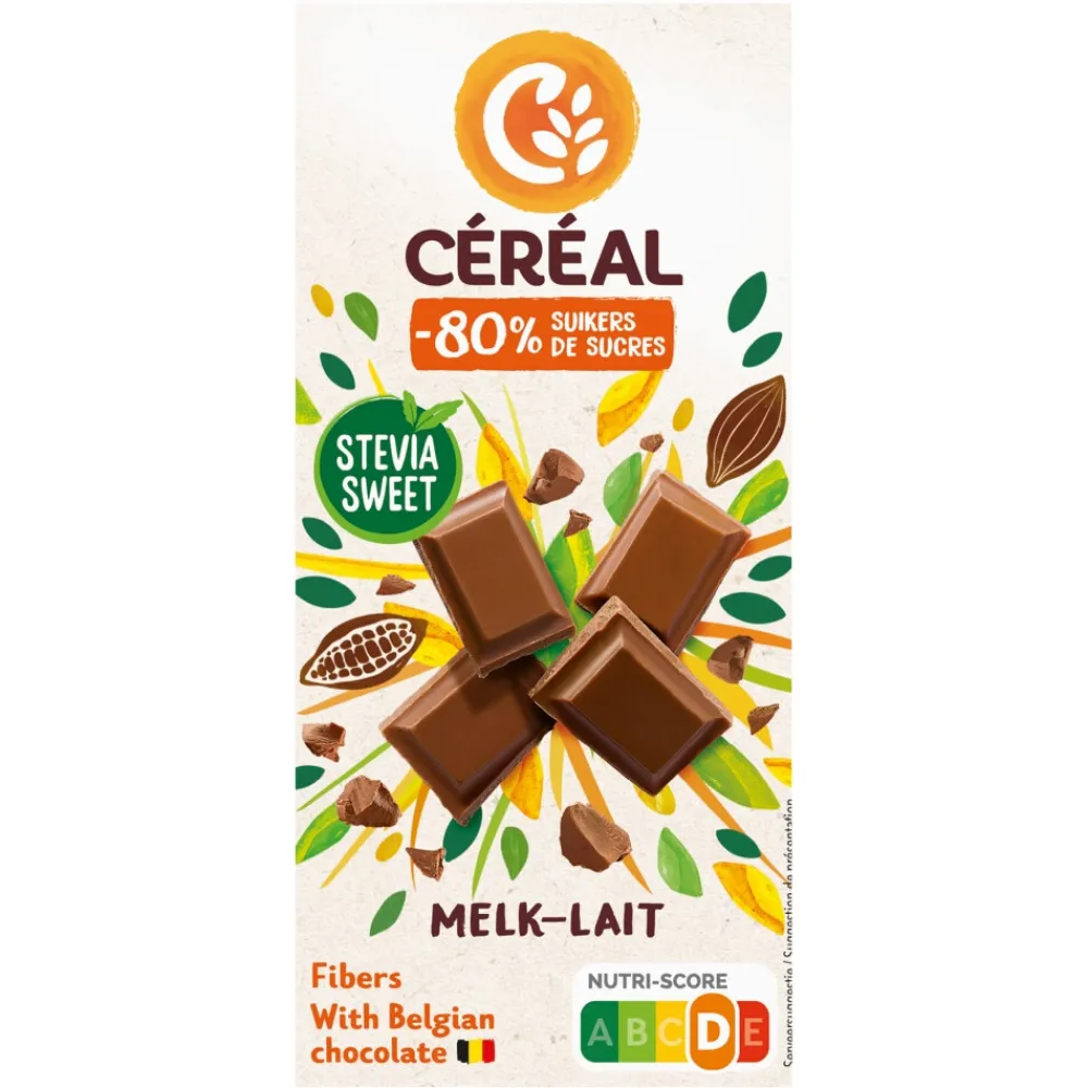 3x Chocolade Tablet Melk-Chocolade 85 gr^Céréal