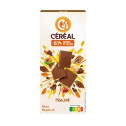 3x Chocoladetablet Praline 100 gr^Céréal