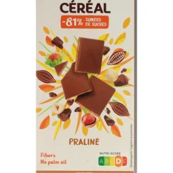 3x Chocoladetablet Praline 100 gr^Céréal