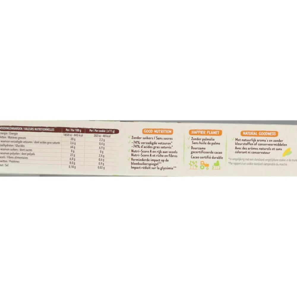 Chocolade<Céréal 12x Chocolate Chip Cookie Hazelnoot 130 gr