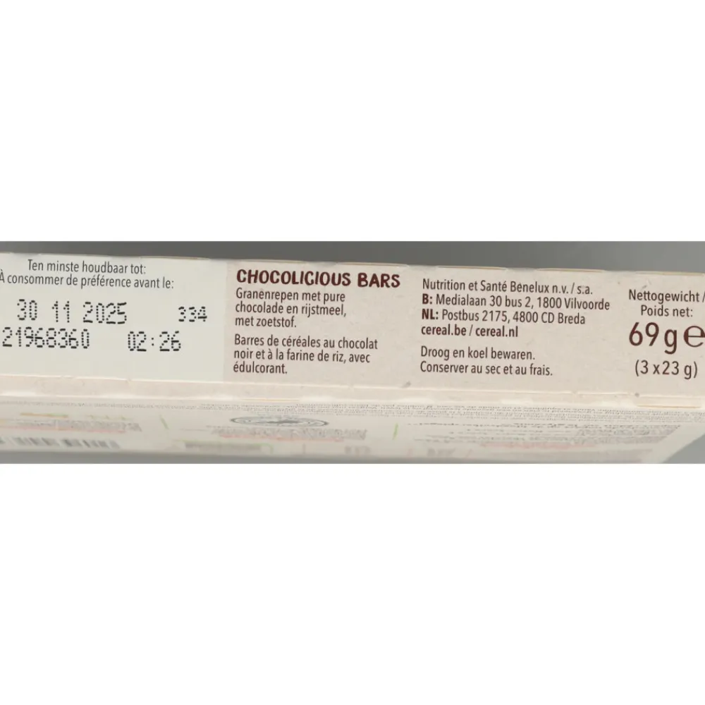Snacks|Snacks & Tussendoortjes<Céréal 5x Chocolicious Bars 3 x 23 gr
