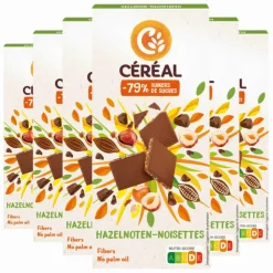 6x Chocotablet Hazelnoot 80 gr^Céréal Sale