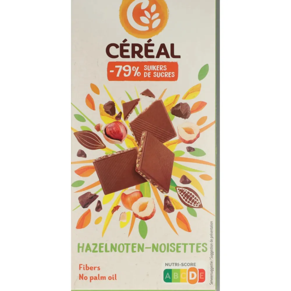 Chocolade<Céréal 12x Chocotablet Hazelnoot 80 gr
