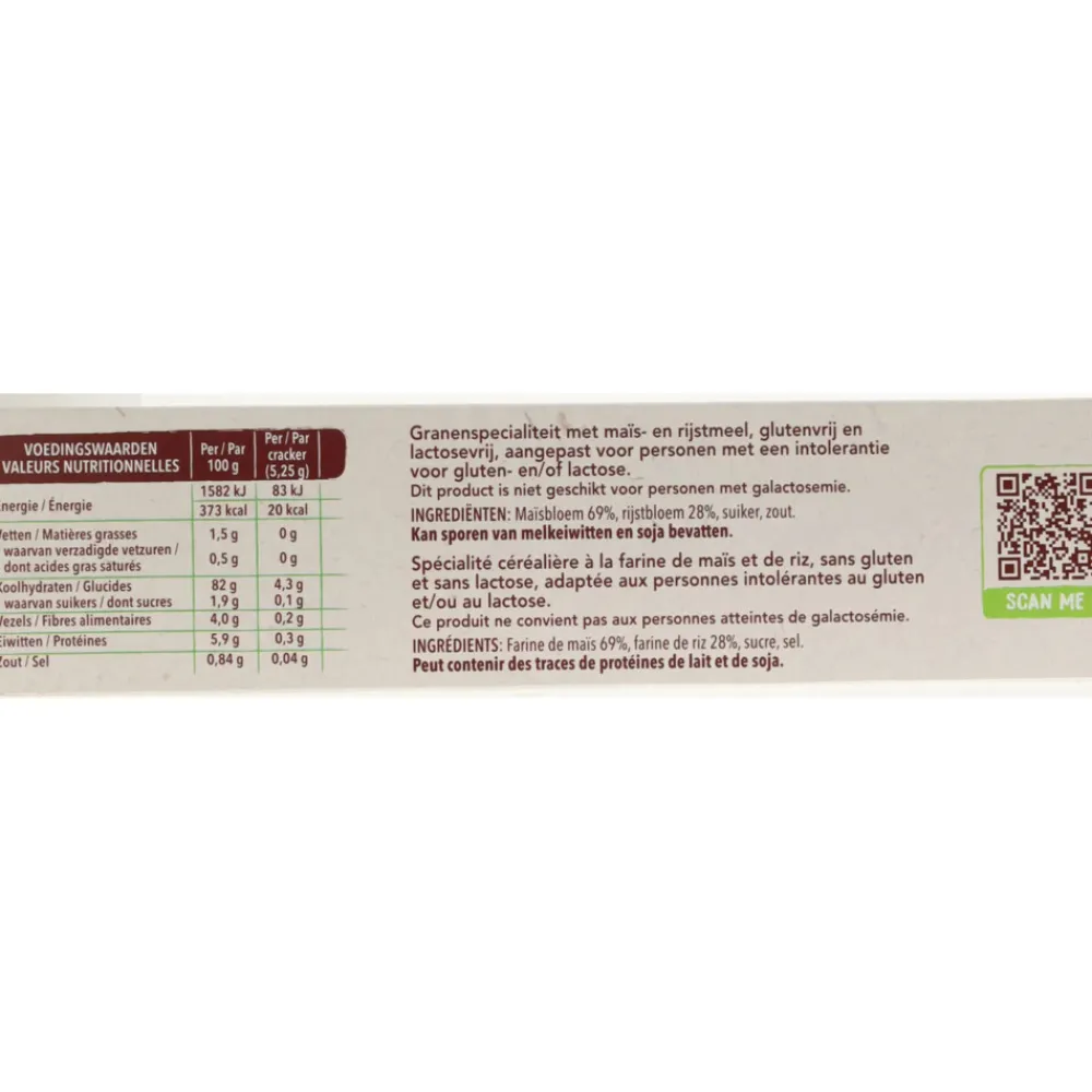 8x Crackers Glutenvrij En Lactosevrij 250 gr^Céréal Clearance