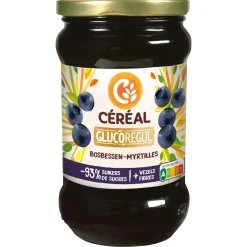 Beleg<Céréal 3x Jam Bosbessen 320 gr