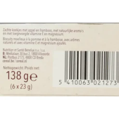 3x Koekjes Appel-Framboos 138 gr^Céréal Discount