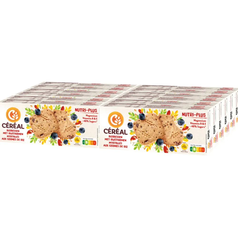 12x Koekjes Bosbessen Rijstkiemen 140 gr^Céréal New