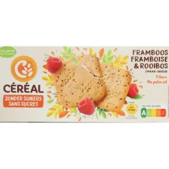 Koek<Céréal 3x Koekjes Framboos Rooibos 150 gr
