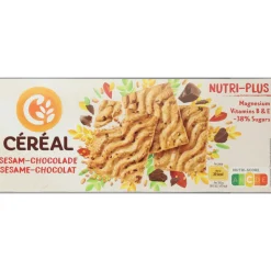 Koek<Céréal 12x Koekjes Sesam Chocolade 200 gr