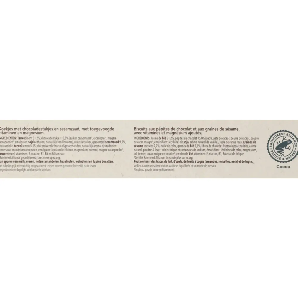 Koek<Céréal 12x Koekjes Sesam Chocolade 200 gr