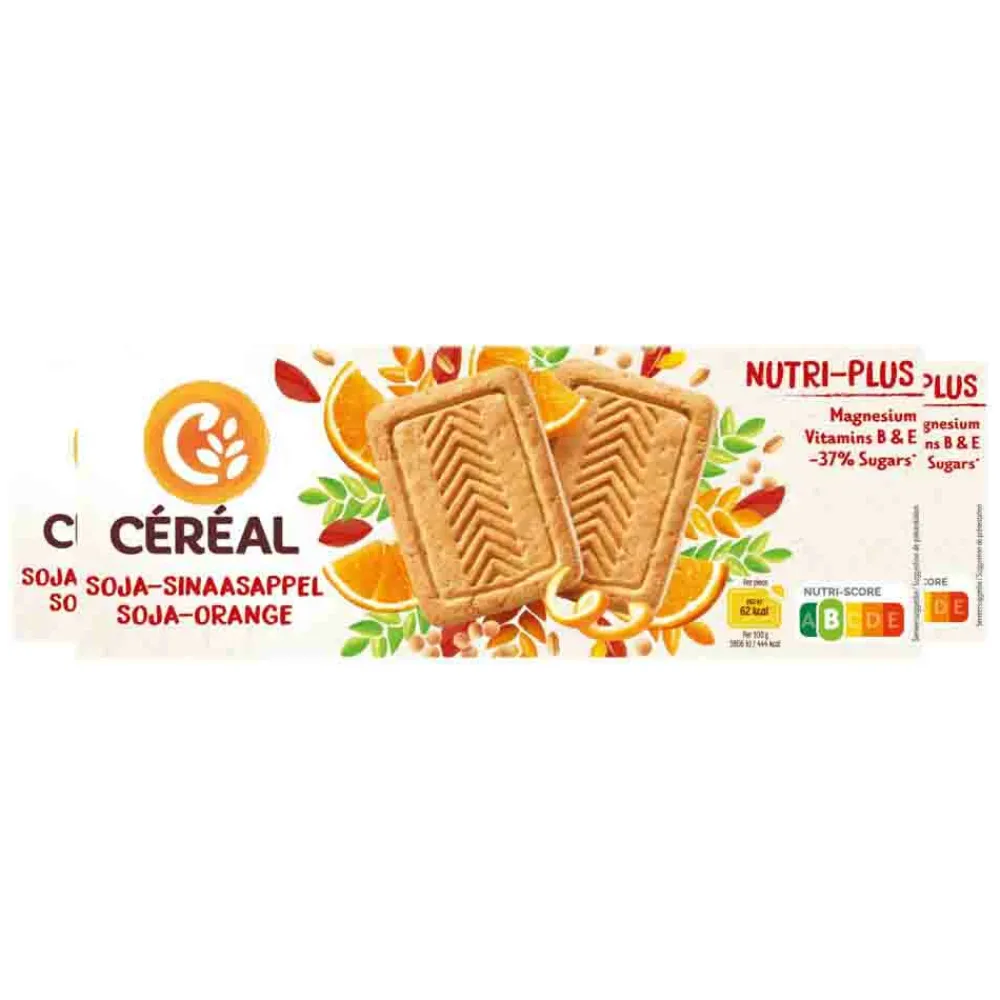3x Koekjes Soja-Sinaasappel 280 gr^Céréal New