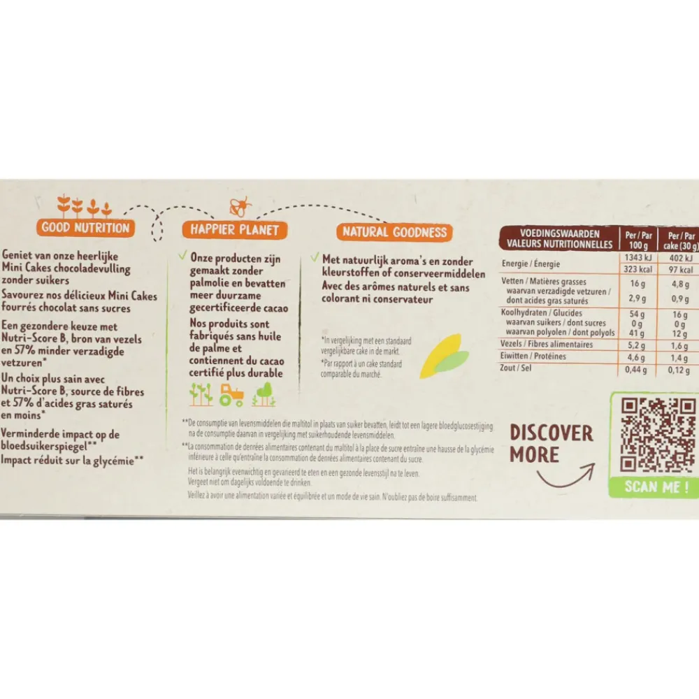 Snacks<Céréal 3x Mini Cakes Chocoladevulling 150 gr