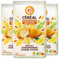 3x Mini Cakes Citroen 196 gr^Céréal New