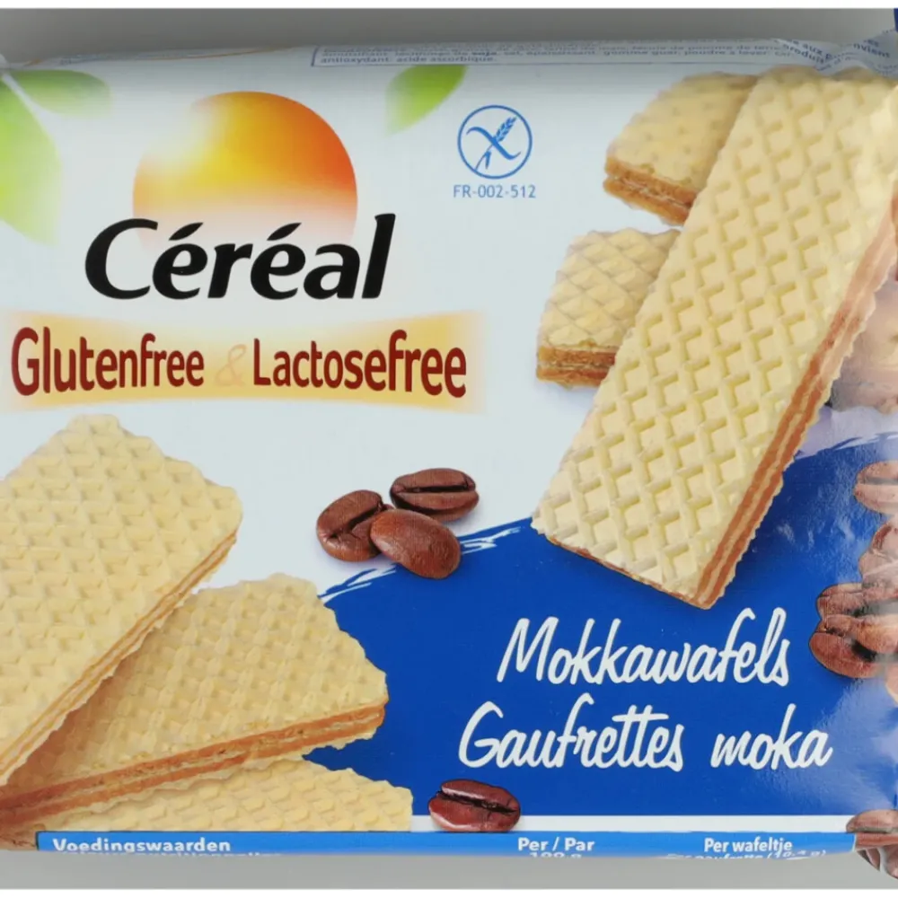 Brood & Crackers|Glutenvrij<Céréal 3x Mokkawafels 125 gr