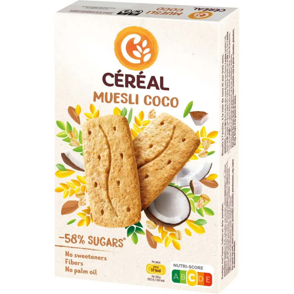 Koek<Céréal 3x Muesli en Kokos Koeken 200 gr