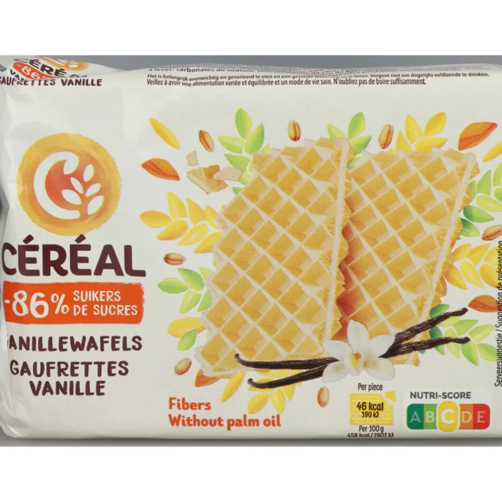 Koek<Céréal 12x Vanillewafels 90 gr