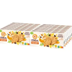 Koek<Céréal 12x Zandkoekjes Chocolade & Sinaasappel 132 gr