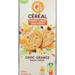 Koek<Céréal 12x Zandkoekjes Chocolade & Sinaasappel 132 gr