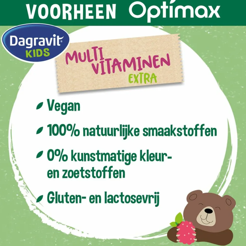 New 2x Natural Kids Multivitaminen Framboos 60 kauwtabletten Vitaminen & Supplementen|Vitaminen Kind