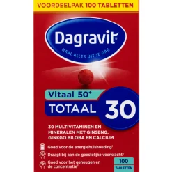 Vitaminen 50+<Dagravit 2x Totaal 30 Vitaal 50+ 100 tabletten