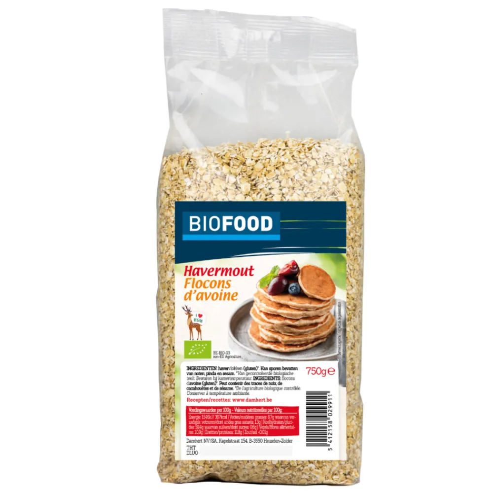 3x Biofood Havermout Biologisch 750 gr^Damhert Outlet