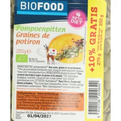 3x Biofood Pompoenpitten Biologisch 250 gr^Damhert