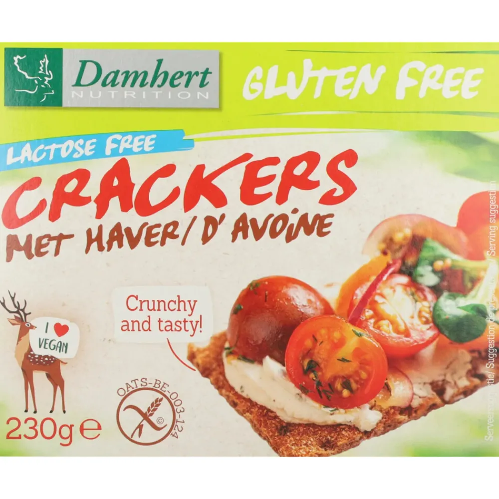 3x Crackers Haver Glutenvrij Lactosevrij 230 gr^Damhert Outlet