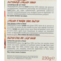 3x Crackers Haver Glutenvrij Lactosevrij 230 gr^Damhert Outlet