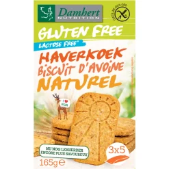 3x Haverkoekjes Naturel Glutenvrij 165 gr^Damhert Best